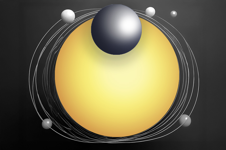 Graficzna wizualizacja planetarnego układu